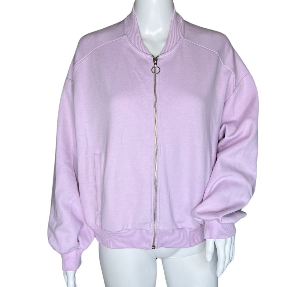 Zara Sweatshirt Women Small Medium Violet Purple TRF Collection Dolman Oversized